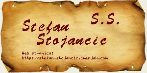 Stefan Stojančić vizit kartica